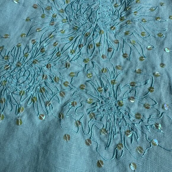 Paraphrase‎ Y2K Linen Embroidered Skirt Womens 20W Short Fairy Embroidered Vtg - Picture 4 of 8